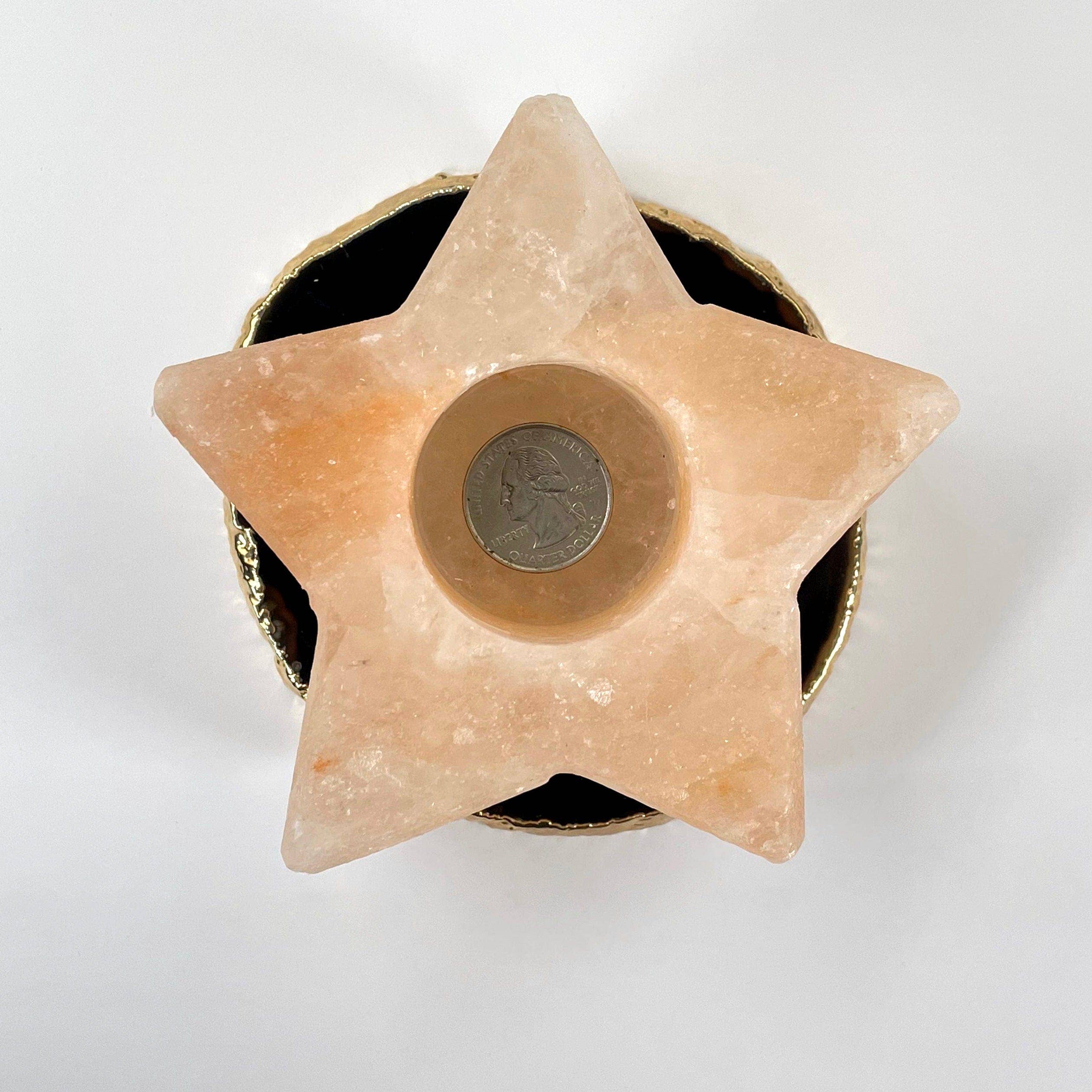 Rock Paradise - Wholesale Candle Holder - Crystal Himalayan Salt Orange Star Candle Holder4