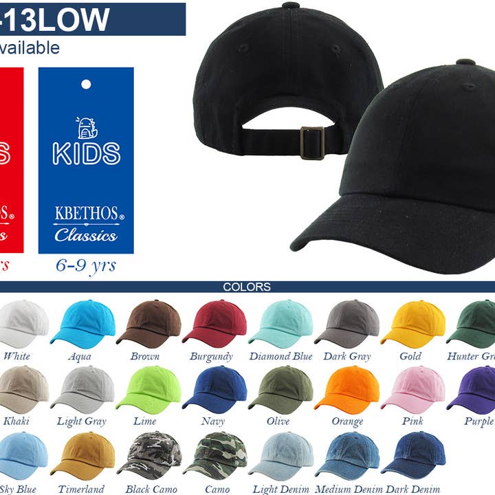 KBETHOS - Wholesale Baseball Cap - Kids - Kids Premium Baseball Cap