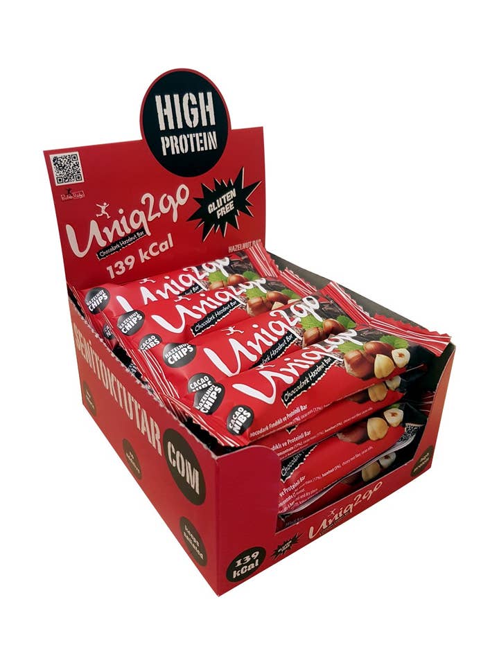 Chocodark Hazelnut Bitter Box 38G Protein Bar for wholesale by Pistest