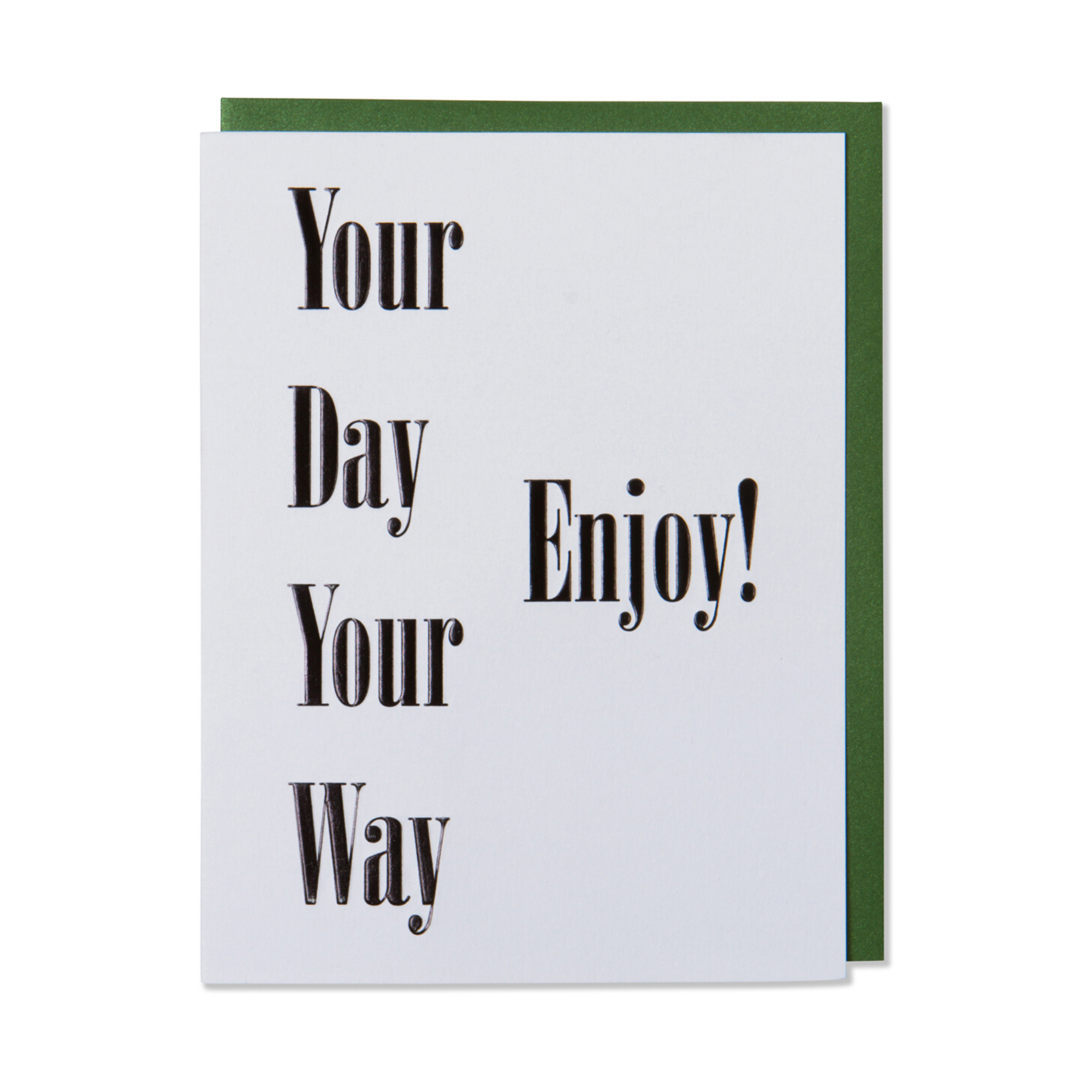 WowWordZ - Wholesale Birthday Card - Birthday & Celebrations Card – Your Day Your Way, Black Foil3