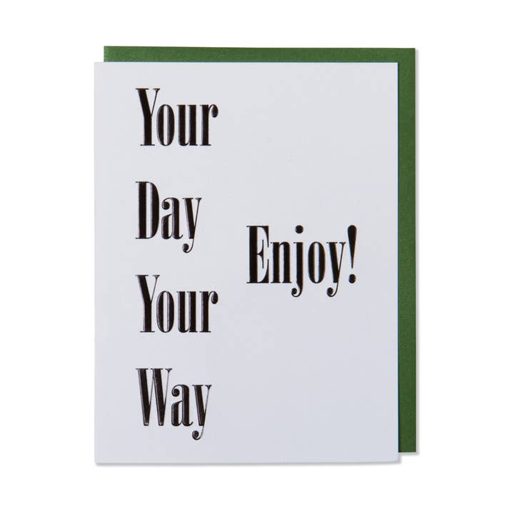 WowWordZ - Wholesale Birthday Card - Birthday Card, Celebration, Your Day Your Way, Black Foil3
