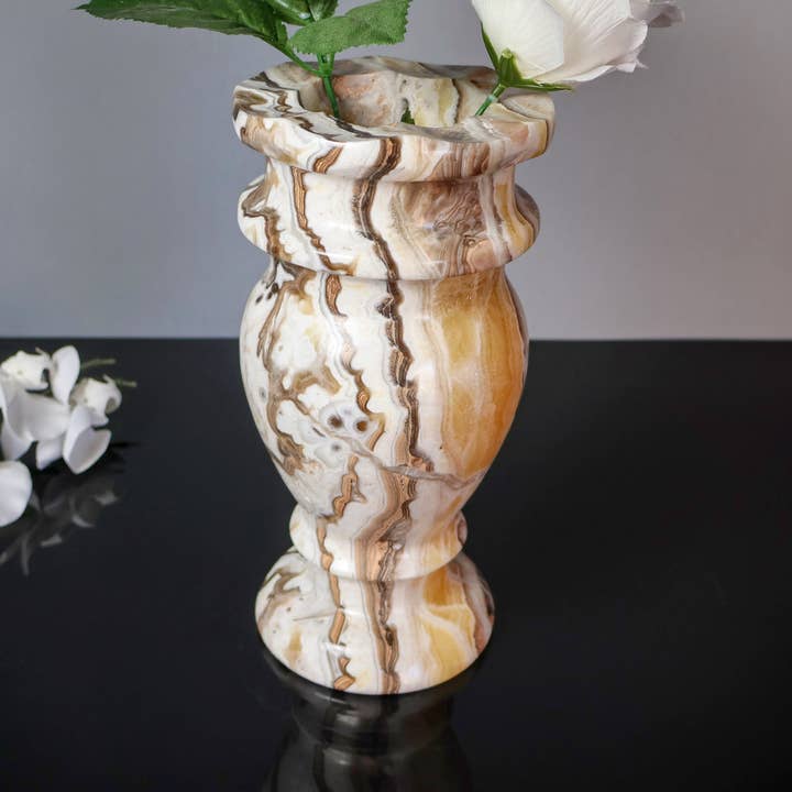 OnyxBowl - Wholesale Vase - Stone Flower Vase Hand Crafted from Genuine Onyx3