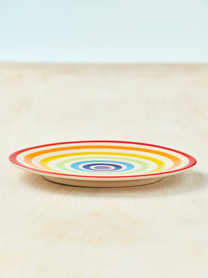 Hand Painted New Rainbow Side Plate for wholesale by Namaste