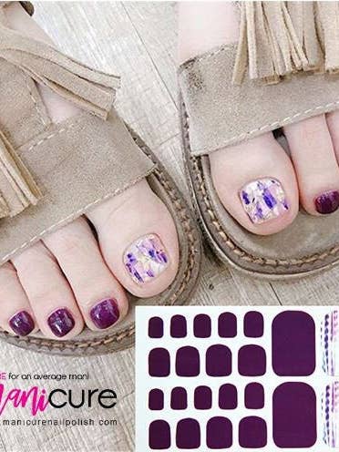 Purple Design Authentic Nail Polish Strips for wholesale by ManiCURE Nail Polish