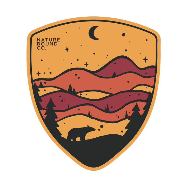 Autocollant "Vibrations Sauvages" Nuit d'Automne | Série Montagne pour la vente par Nature Bound Co