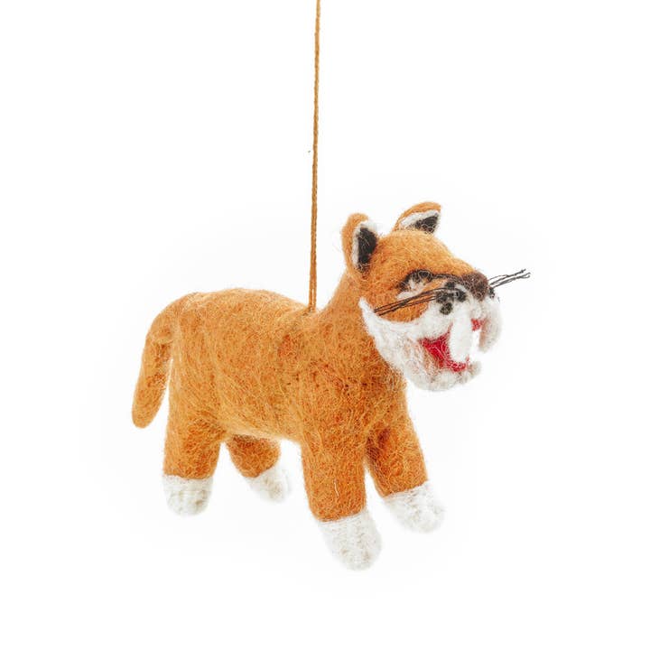 Felt So Good – wholesale Prydnad – Handgjord filt jägare sabel tand tiger hängande dekoration