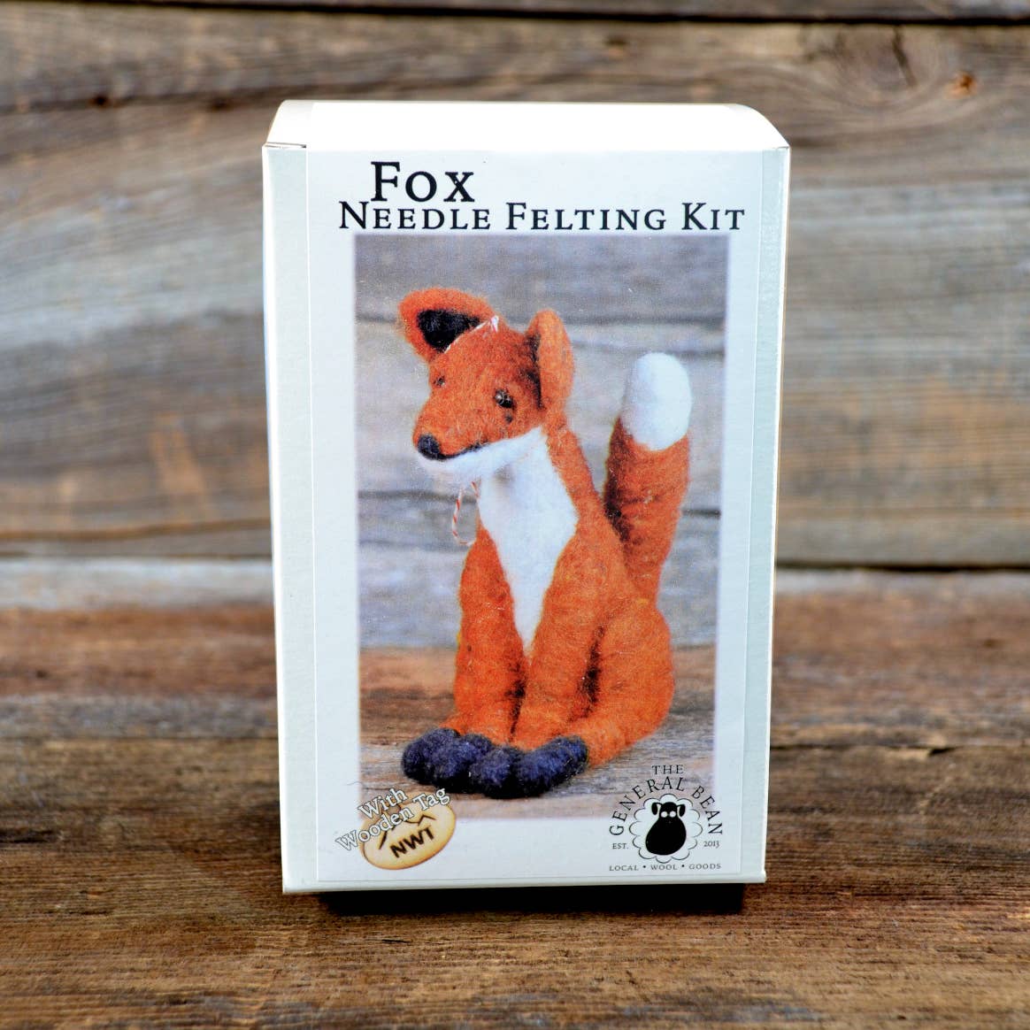 The General Bean - Wholesale Doe-het-zelf-knutselset - Vos Naam Drop Naald- Viltpakket- Aangepast Cadeau
