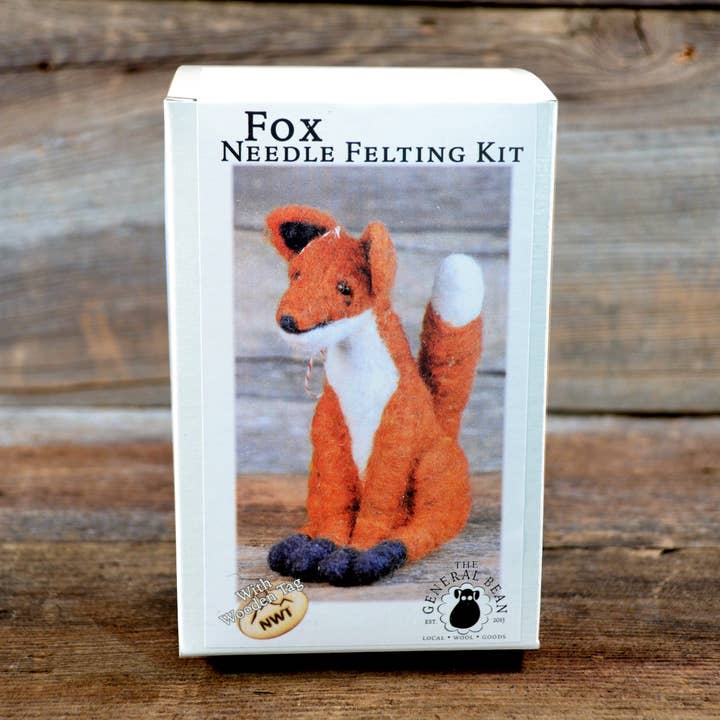 The General Bean - Wholesale DIY Craft Kit - Fox Name Drop Needle-  Felting Kit- Custom Gift0