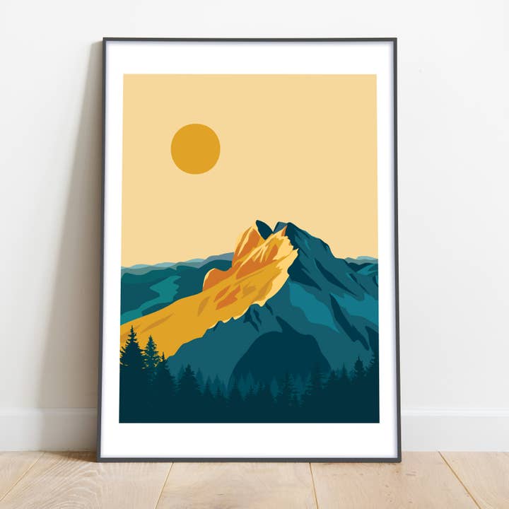 Ivivid Design - Wholesale Art Print - Tantalus Mountain - Canada