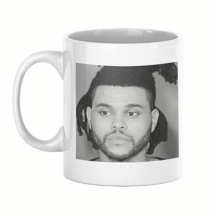 Weeknd Mugshot Mug for wholesale by Lucky Mfg. Co.