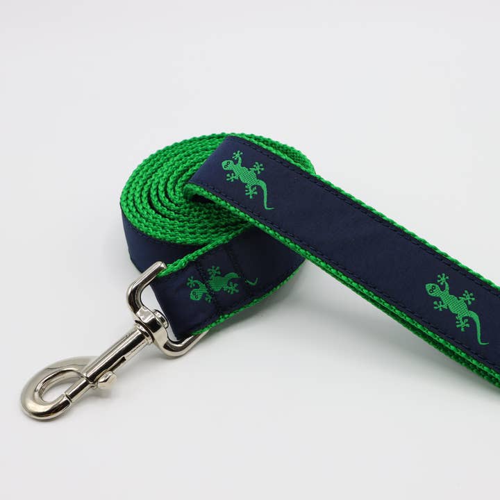 Green Gecko on Navy #54 for wholesale by Preston Ribbons