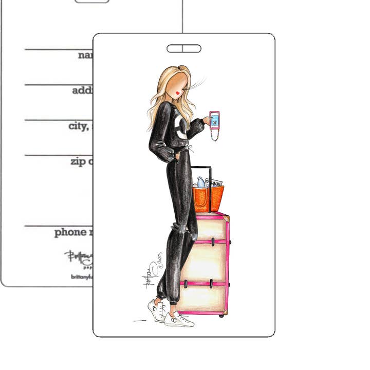 "Hailey" luggage tag for wholesale by Brittany Fuson