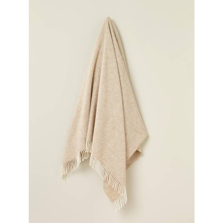Bronte Moon - Wholesale Throw Blanket - Herringbone 100% British Wool Range - Made in England