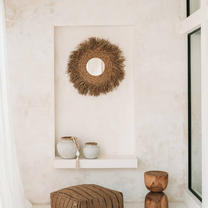Bazar Bizar Living - Wholesale Poef - The Oh My Gee Pouffe - Beige Zwart