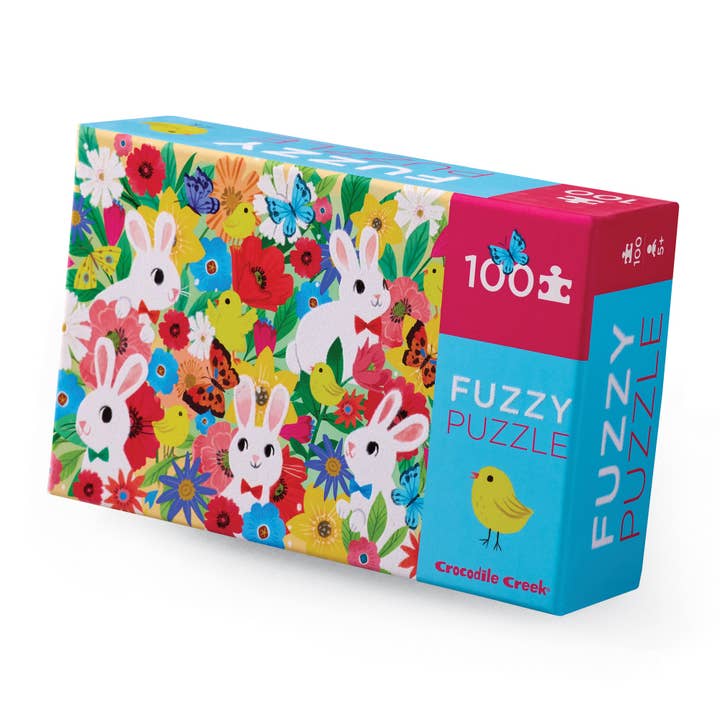 100-Piece Fuzzy Puzzle - Bunny for wholesale by Crocodile Creek Inc.