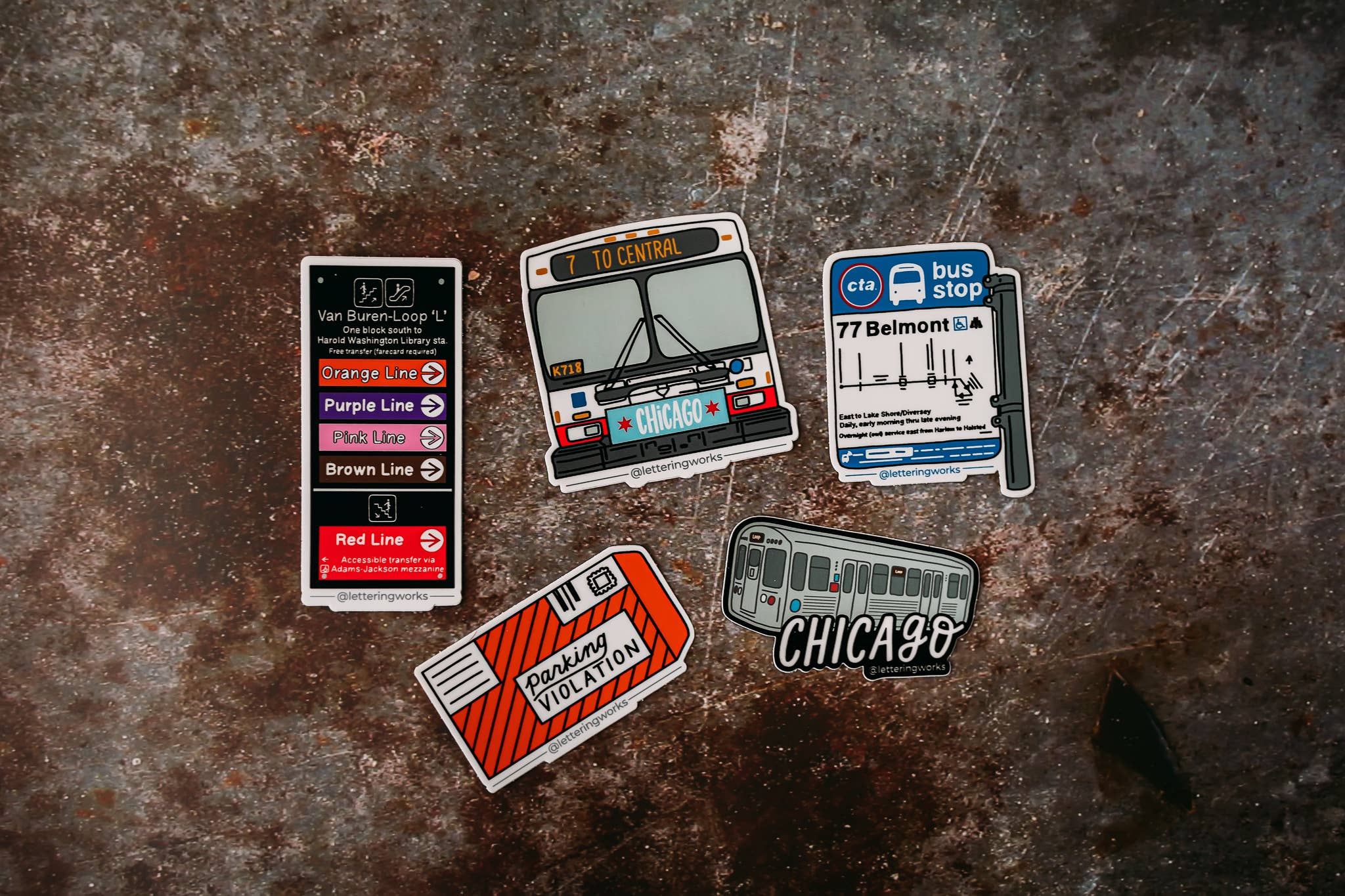 Lettering Works - Wholesale Sticker - Chicago Parking Ticket Vinyl Sticker2