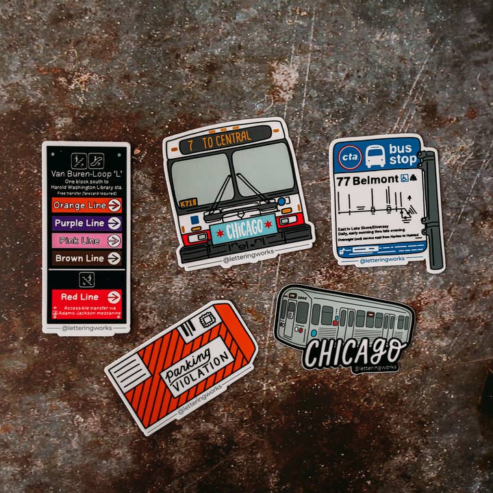 Lettering Works - Wholesale Sticker - Chicago Parking Ticket Vinyl Sticker2