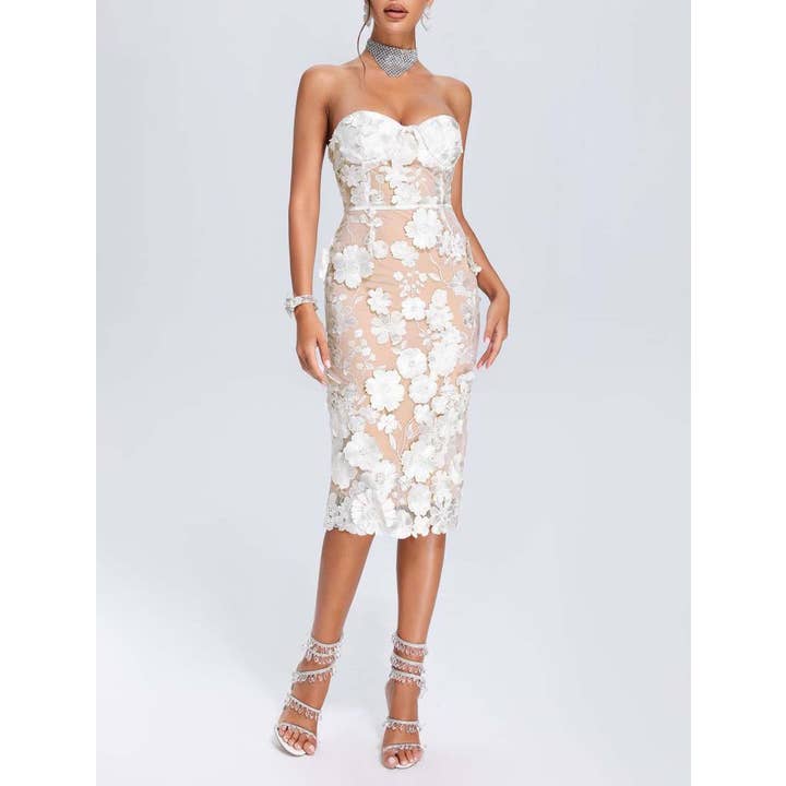 DR0174 Luxe Lace Gala: One-Shoulder Elegance for wholesale by Productseeker
