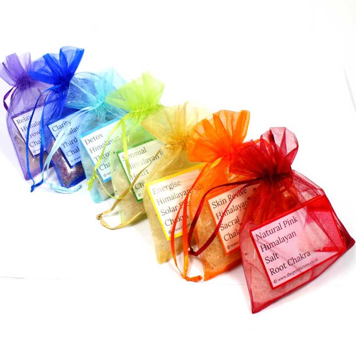The Psychic Tree - Wholesale Bath Salts - Crystal Infused Bath Salts - Chakra Variety Pack