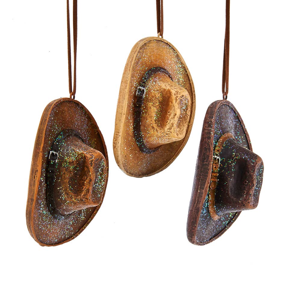 Kurt S. Adler, Inc. - Wholesale Ornament Set - 3.5"RESIN COWBOY HAT ORNAMENT 3/ASSTD1