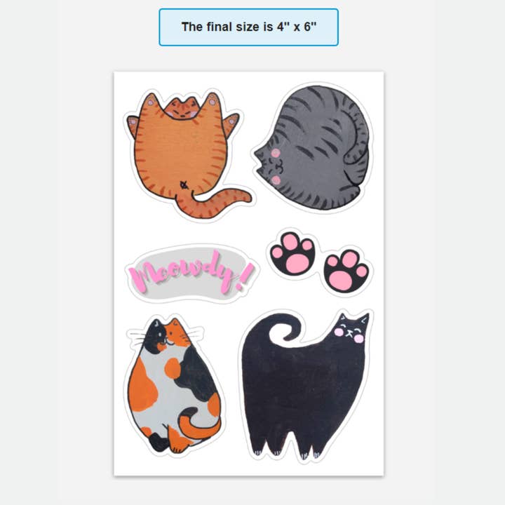 Cat Art Stickers for wholesale by Athens Art & Frame