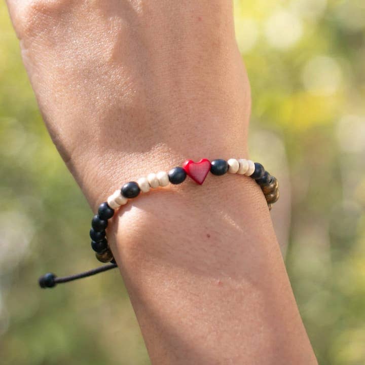 Love Is Project - Wholesale Beaded Bracelet - Tagua Heart Bracelet6