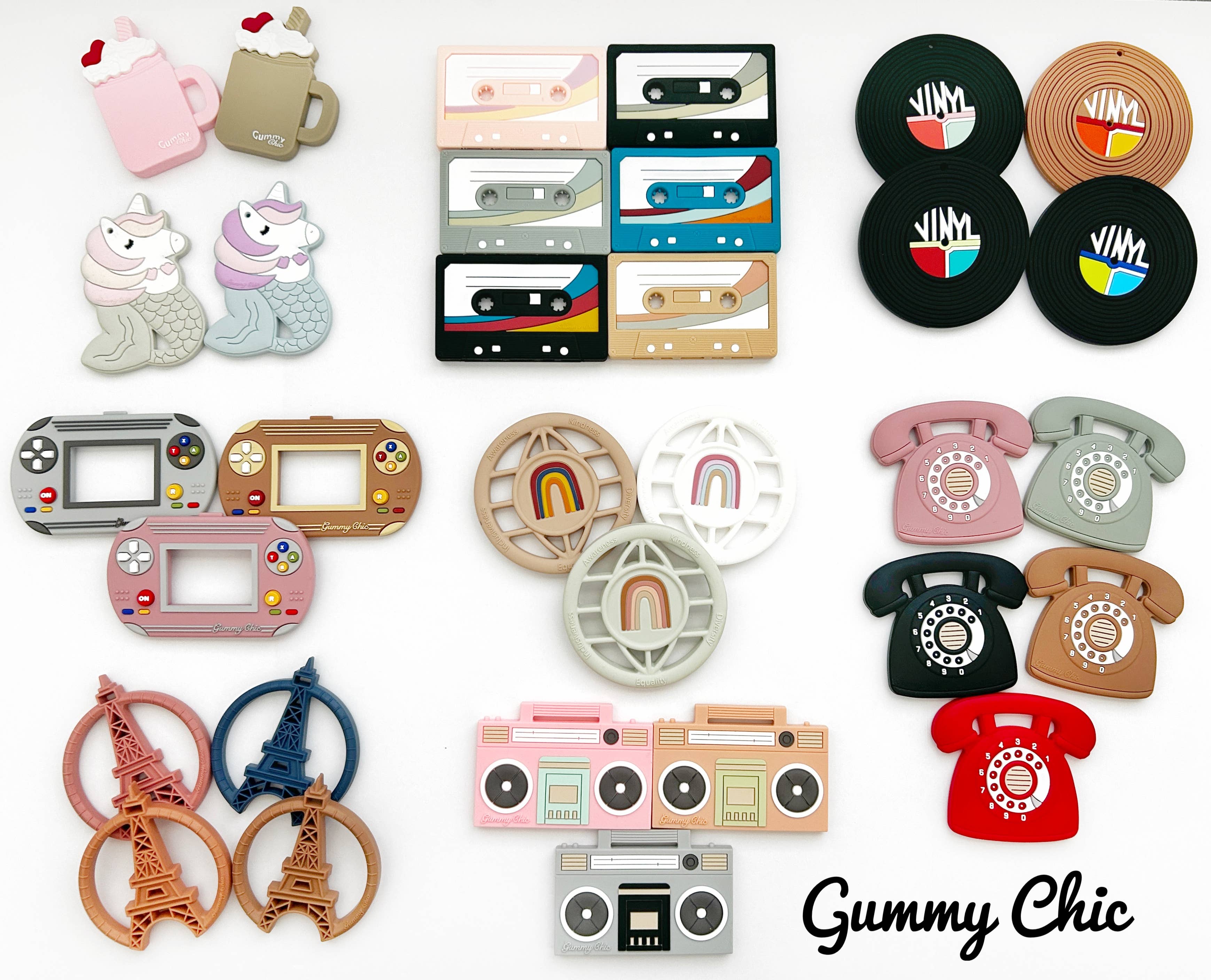 Gummy Chic - Wholesale Bijtring - Baby - Vintage telefoon bijtspeeltje voor tandjes krijgende baby's - Leuk babycadeau14