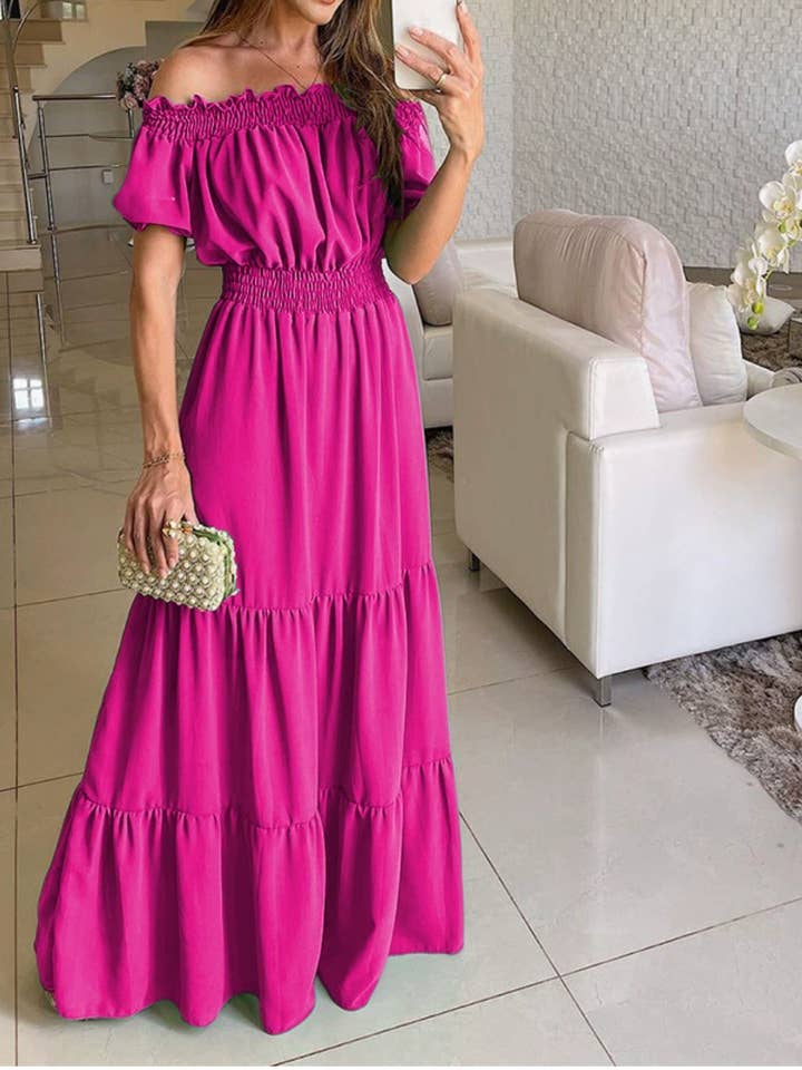 Damernas sommarklänning med bara axlar och kort ärm för wholesale av Whisper Mint