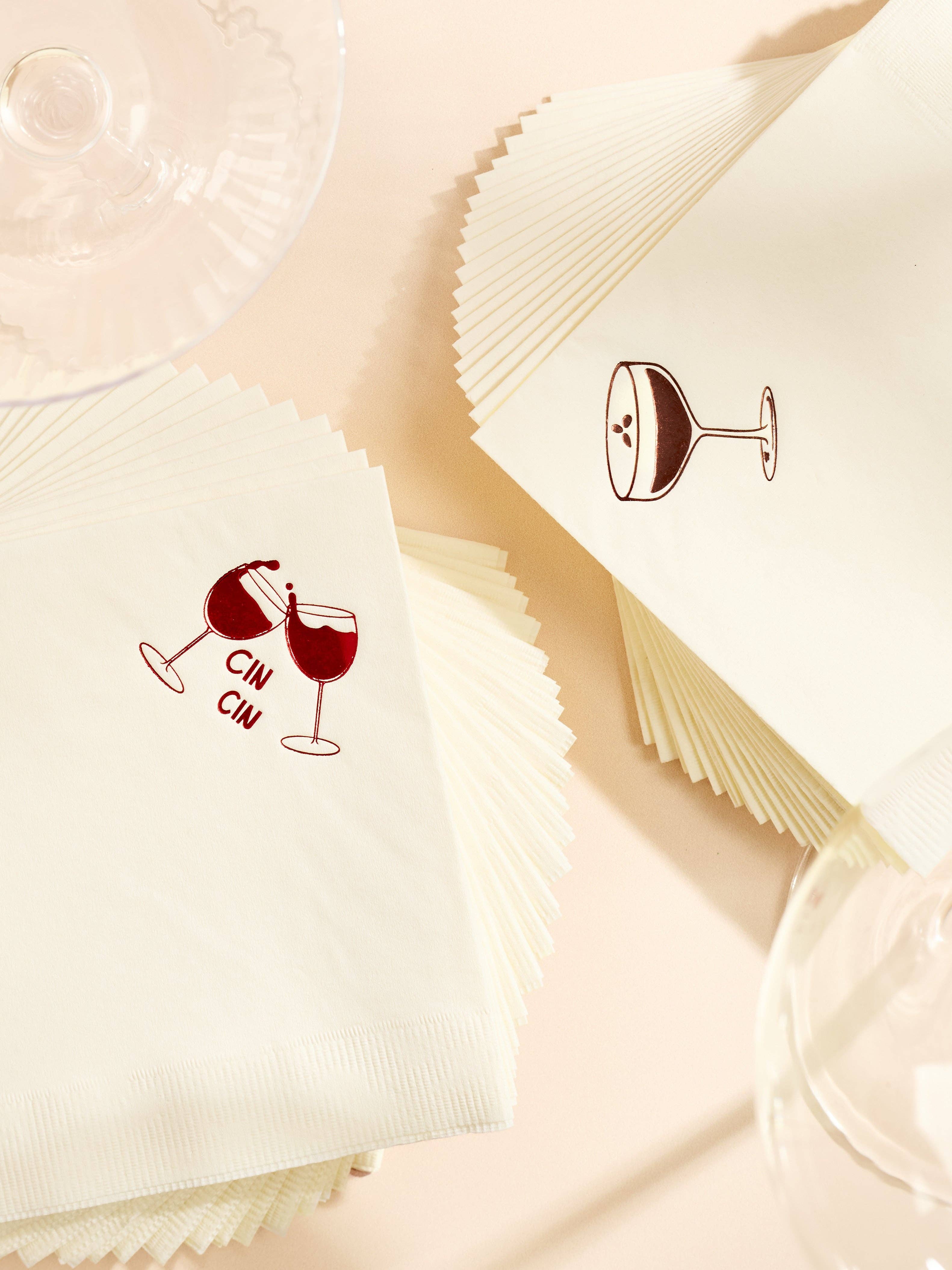 One & Only Paper - Wholesale Disposable Napkin - Espresso Martini Cream Paper Beverage Napkin - Set of 203