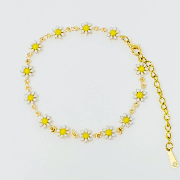 Ellison+Young - Wholesale Link & Chain Bracelet - All Around Daisy Bracelet1