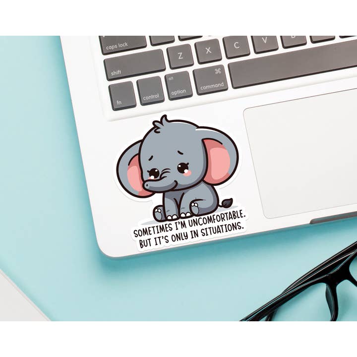 FunUsual Suspects - Wholesale Sticker - Uncomforable Elephant Sticker