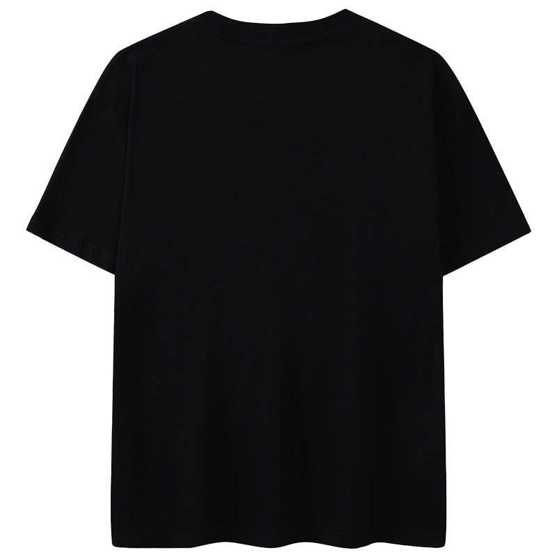 Uncontrolled - Wholesale T-Shirt - Men's - Shadow W Black Oversized T Shirt 200g1