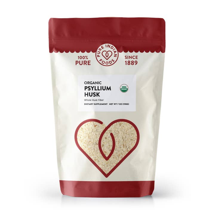 Pure Indian Foods - Vente Poudres protéinées/superaliments - Fibre de tégument de psyllium biologique - 198 g