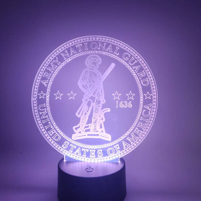 Army National Guard Novelty Desktop LED Light Up Sign for wholesale by The 308 Collective