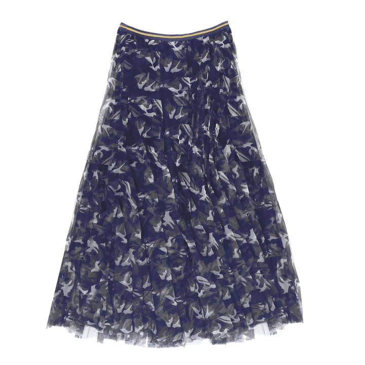 Tulle Layer Skirt in Navy Camo for wholesale by Last True Angel
