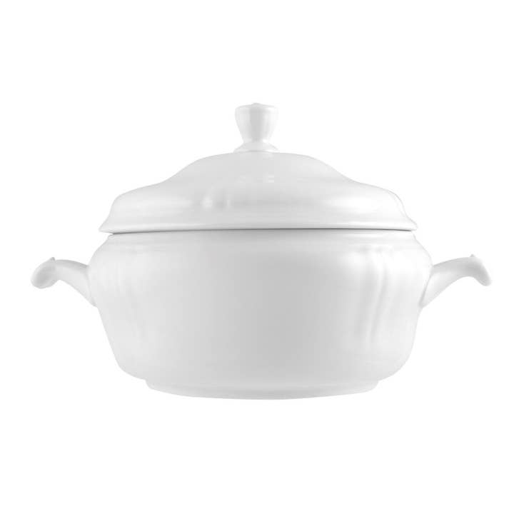 Terrina Alba Em Porcelana Branca Lt 3 por atacado de H&H