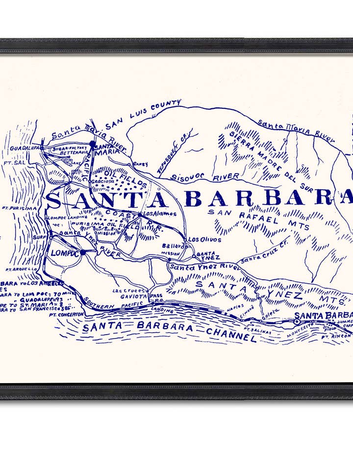 Santa-Barbara-Karte (Vintage) für den Großhandel von Capricorn Press