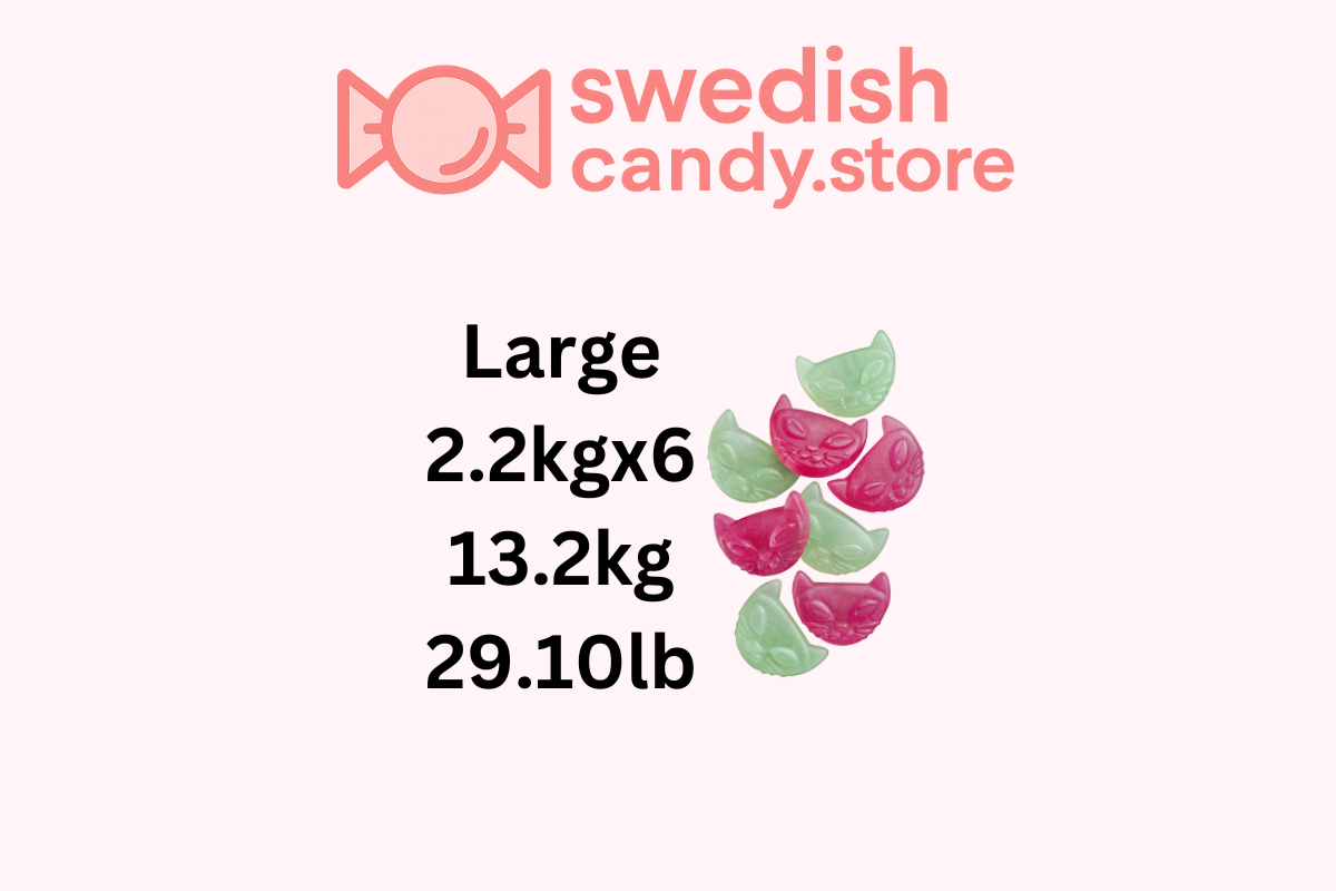 Swedish Candy.Store - Swedish Candy - Wholesale Gummy - Swedish Candy-Sweet Cats 2.2kg/4.85lb2