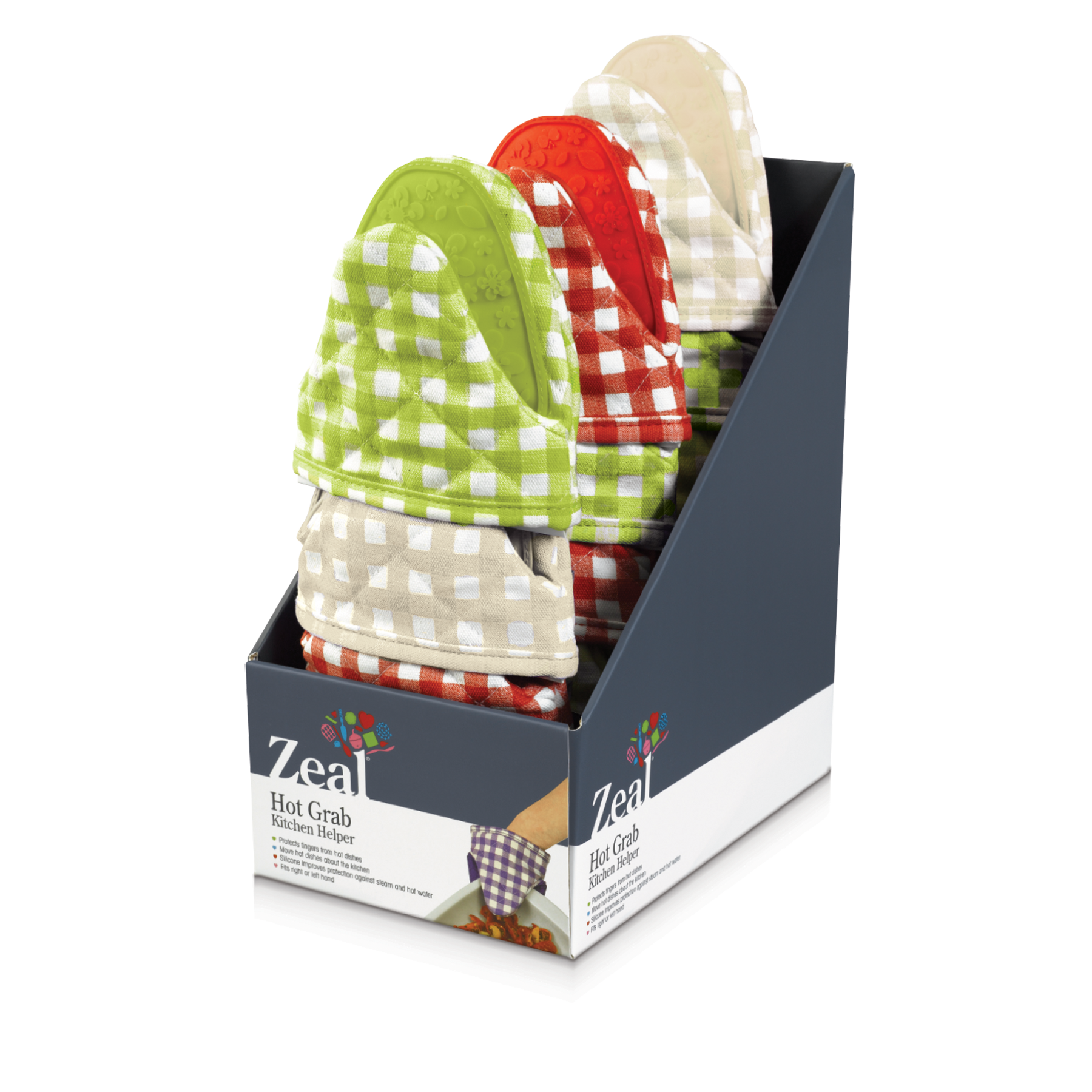 Kitchen Innovations Inc. - Wholesale Oven Mitt/Pot Holder - Silicone Gingham Mini Mitt (Mini Oven Glove)1