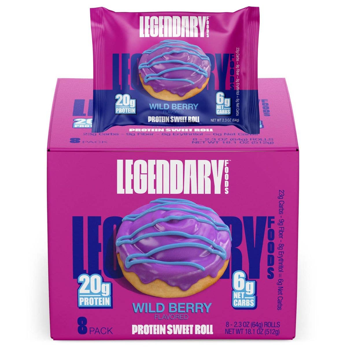 Campus Protein - Wholesale Snack Bar - Legendary Foods Protein Sweet Roll0