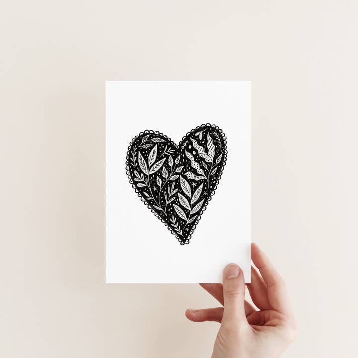 Heart Greetings Card for wholesale by Juniper Press