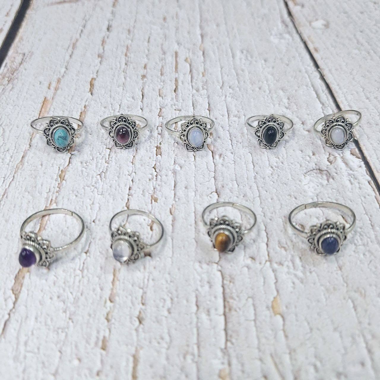 Hecho a mano - Wholesale Single Stone/Solitaire Ring - Assortment of rings7