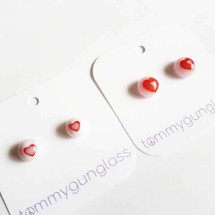 Boucles d'oreilles Just Hearts pour la vente par TommyGunGlass