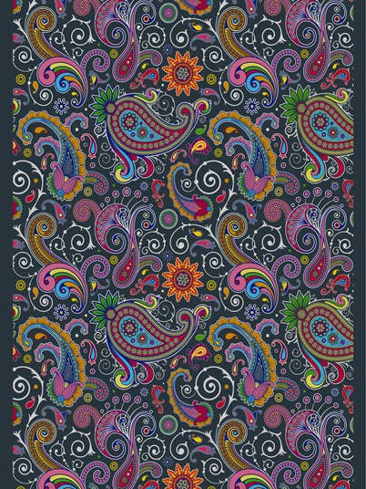 Schal 70*180 Seide Designs Kaschmir Fuchsia Multi für den Großhandel von L'OFFICIEL SRL