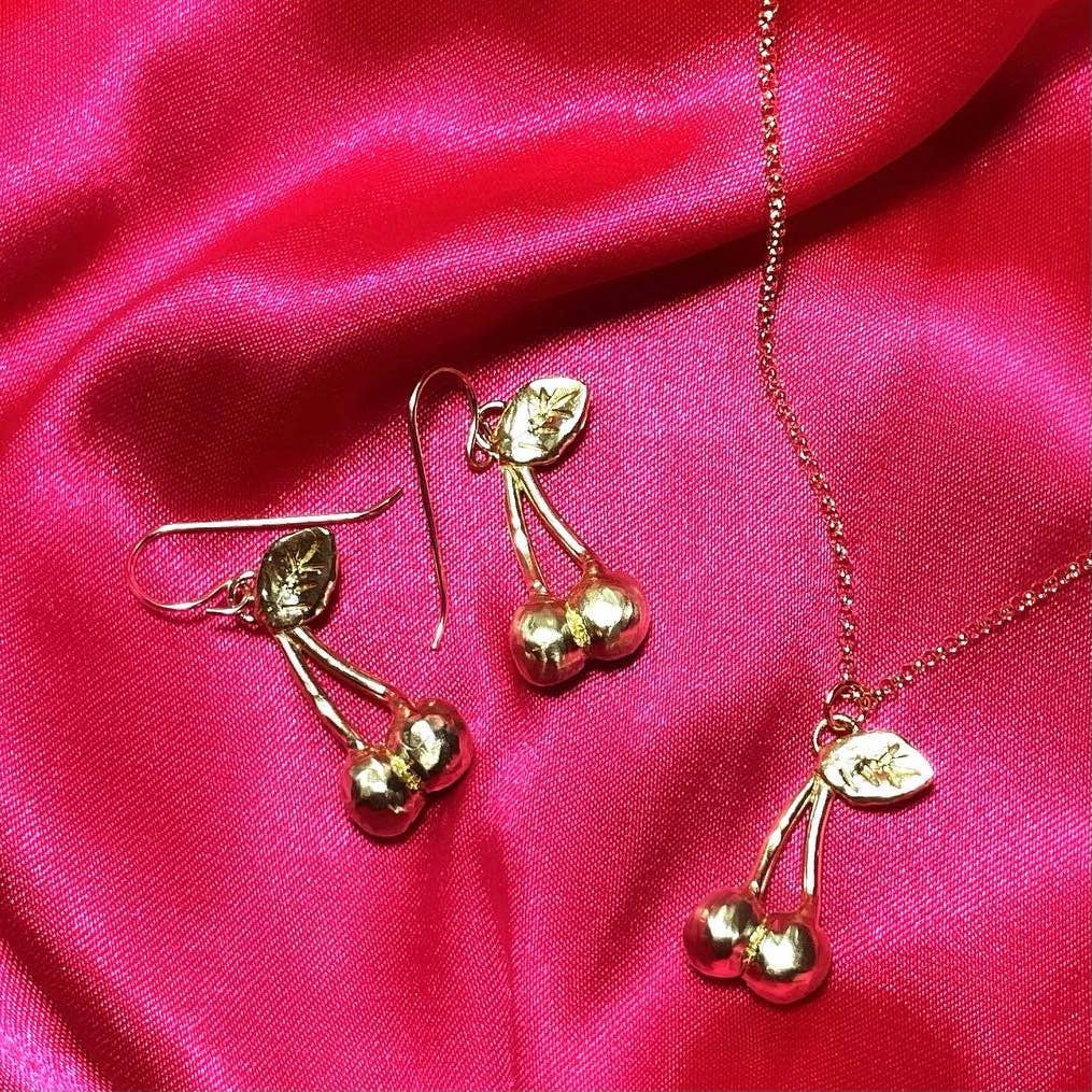 Meta Bird - Wholesale Dangle Earrings - Charming Cherry Earrings2