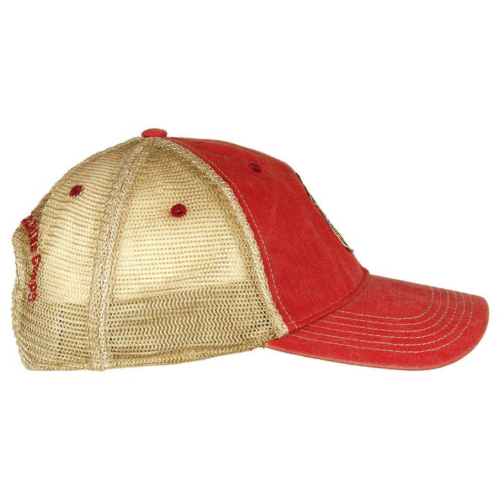 USMC 'Eagle, Globe, and Anchor' Vintage Trucker Hat - Red for wholesale on Faire3