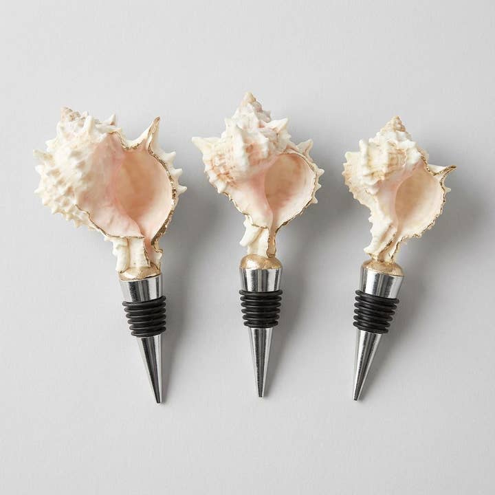 Weinstopper aus natürlicher Murex-Muschel – Küsten-Chic für den Großhandel von Shell Yeah By Jaks LLC