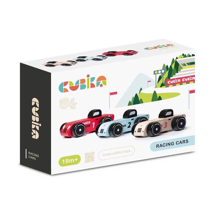 Wooden Eco Push Toy For Toddlers - Racing Cars 3 in 1 for wholesale by Wooden Toys