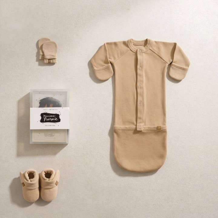 PREEMIE BABY SLEEP SET | SANDSTONE for wholesale by goumikids