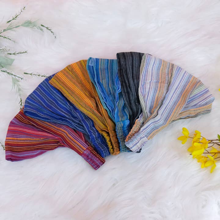 Karma Nepal Crafts – Großhandel Fashion-Stirnband – Damen – Unisex-Stirnband aus Baumwolle im Boho-Hippie-Stil